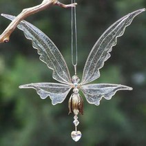 천장 인테리어 벽장식 데코 꾸미기 crystal Guardian angel wing, D 7.5x33cm