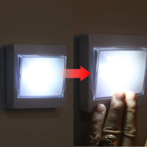 붙이는 LED 건전지벽등 외벽등 벽부착 사각 스위치