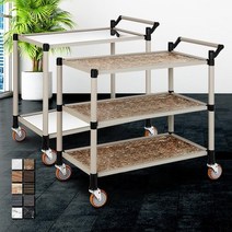 참치횟집 고급 일식집 주방 서빙용 무빙카트 업소용카트 식당트롤리, 고급형 오레건월넛 2단 특대