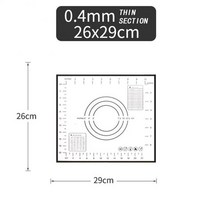 실리콘 베이킹 매트 반죽 보드 스케일 피자 케이크 롤링 도마 Bakeware, [01] 29x26cm