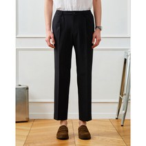 헤지스 남성 23SS 블랙 폴리강연 와이드핏 셋업 슬랙스 HZPA3B406BK