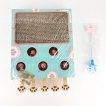 3in 1 고양이 스크래칭 보드 Whac-A-Mole 새끼 게임 상자 그라인딩 클로 다기능 인터랙티브 애완 동물 장난감104085, WHITE