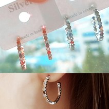 coco샵 92.5은귀걸이 마이러브 실버귀걸이 쇼*st 연예인귀걸이 순은(고급컷팅) 귀걸이