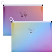 (디머스) B5 그라데이션 PP 심학기 학용품 파우치 화일철, 1개입 색상랜덤배송