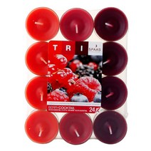 스파스 티라이트 향초 다색 플랫팩, 베리칵테일, 24개입