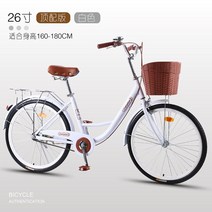 클래식자전거 자전거 빈티지자전거 여성자전거 짐자전거 바구니자전거 쇼핑자전거 여성클래식자전거 남성클래식자전거 자전거클래식, 26인치cm, B + 단속