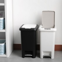 모던 인테리어 투버튼 페달 휴지통 15L 20L ssum*34208ea, 쿠팡 투버튼 페달 휴지통_화이트 20L