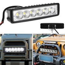 화물차led작업등 서치등 자동차서치라이트 차량플래시 18w 6 car work light high bright drl spotlight for truck offroad car, 없음