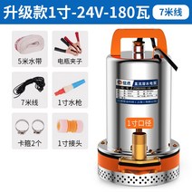 농업용양수기 소형 엔진 물 펌프 DC 잠수할 수 있는 12v24v48v60v 수도 전기, 하이 리프트 24v-7m 라인 5m 수도관