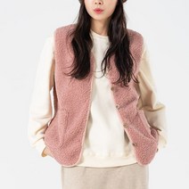 요양원조끼 할매 할머니 성인 수면조끼 뽀글이 간절기 조끼 핑크