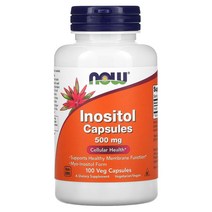 나우푸드 NOW Foods 이노시톨 500mg 100베지캡슐 미오이노시톨, 1통