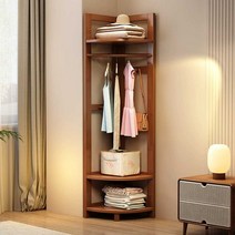 코너옷장 원목 모서리 행거 협소공간 미니 틈새 원룸옷장, CR403 로그
