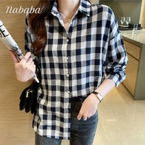 나바바 / NB660 캐주얼 체크 긴팔 셔츠