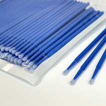 일회용 마이크로 면봉 100개 속눈썹 반영구 메이크업 색상랜덤(파랑/보라)