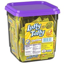 웡카 라피 타피 캔디 145개입 바나나 맛 Wonka Laffy Taffy Banana Flavor 145 count tub (Pack of 1)