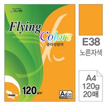 삼원)플라잉칼라(E38.노른자색A4-120g20매-포10권입), 단품