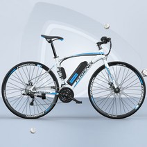 세계일주 21단 전기자전거 350W 36V 52KM 리튬배터리 초경량 대용량 배달용 출퇴근용 스쿠터 자전거 해외 직구 740DGFF-55, 10Ah(40km), [화이트 블루]21속도