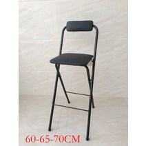 접이식 바의자 높은 홈바 스툴, 블랙쿠션(높이65CM)