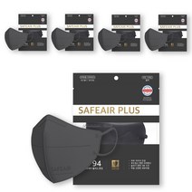 세이프에어플러스 KF94 보건용 새부리형 마스크 50매, 데일리블랙 x 50매