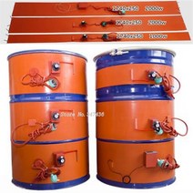 드럼히터 드럼밴드 히터 220v 110v 20-200l 실리콘 밴드 담요 오일 바이오 디젤 플라스틱 금속 배럴 가스 탱크 노브 온도 컨트롤러, 패키지 4, 없음