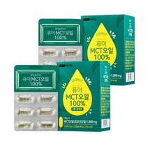 MCT 오일 100% 코코넛 오일 oil 캡슐 엠씨티오일 식약처 HACCP 인증, VITAGREEN, 2개, / MCT OIL 30캡슐 /
