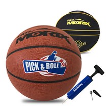 프로모릭스 [관리] 픽앤롤 농구공 7호 + 가방 단방향 볼펌프 랜덤발송 세트, 픽앤롤+공가방+볼펌프