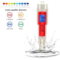4 인 1 디지털 수질 시험기 PH/TDS/EC/온도 측정기 수영장 아쿠아리움용 모니터 테스터