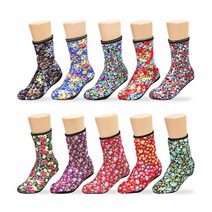 기모덧신 방한보온 요술 마사지 꽃 버선 양말 단목 장목 1켤레 랜덤