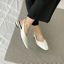 깔끔한 로우힐 뒷밴딩 슬링백 여성 구두