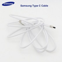 삼성 고속 충전기 EU 미국 플러그 빠른 충전 어댑터 USB 유형 C 케이블 갤럭시 S10 S8 S9 플러스 참고 8 9 10 A3 A5 A7 2017, White Type C Cable