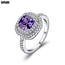DFMEI 큐빅 큐빅 여성 반지 큐빅 웨딩 반지