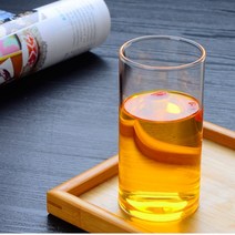 썸띵 카페 음료 투명 유리 아이스커피 슬림 일자 컵 꽃차 티 홍차 과일차 에이드 홈 라떼 잔 250ml 350ml 420ml 용량선택, 1개