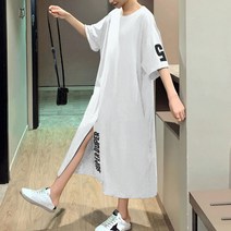 이노뱅크 ZHA309 여성 롱 티셔츠 원피스 반팔티 여름 박스티 오버핏 13 반팔