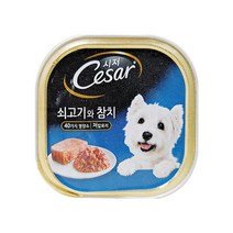 시저 반려견 주식캔, 소+참치, 100g, 11개