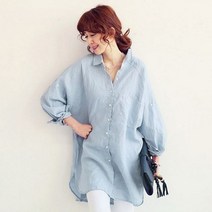 여성 베이직 롱셔츠 회사원 데일리 이쁜 깔끔한
