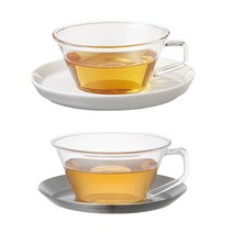 킨토 캐스트 드링크 티 컵앤소서 220ml 2타입, 220ml 스텐인레스