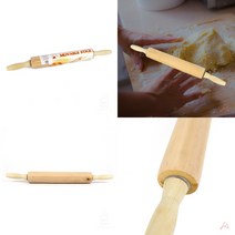 마트498 원목 회전밀대 제과용밀대 반죽밀대 쿠키반죽 방망이 제과제빵도구 베이킹밀대 홍두깨 피자반죽 국수밀
