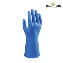 쇼와 160R 내유 방수 코팅 내화학 PVC 장갑 실험 산업용, 쇼와 160R PVC장갑(블루 M)
