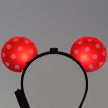 [S]LED점등 미키머리띠 (레드), 레드