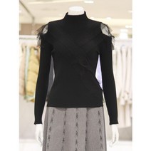 [AK PLAZA] [밸리걸]레이스 패치 컷팅 니트(393880)