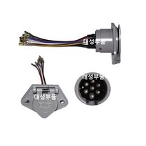 대성부품/전기배선 소켓/7핀/7P/추레라/트레일러/뚜껑/화물차/국산/일반형/7P 소켓/돼지꼬리/전선/A타입, 7P소켓뚜껑 일반형(A)