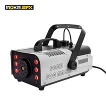 디제잉기계 디제잉장비 홈레코딩 MOKA-무대 안개 연기 기계 900W 원격 제어 나이트 클럽 DJ 할로윈, 01 With LED, EU 플러그
