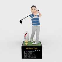 3D피규어 남자 골프피규어 반팔피니쉬 홀인원 이글 싱글 트로피 기념패 몬스터3D TM1908, 골프트로피 21cm, 선택안함