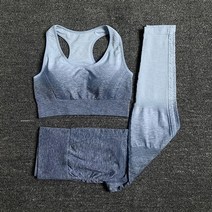 다이빙 스쿠버 슈트23PCS 원활한 여성 요가 세트 운동 운동복 체육관 의류 피트니스, M, 협력사, 브라팬츠 블루
