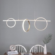 국산 LED식탁등 지니아 펜던트 인테리어조명 골드 쓰리링 카페조명 감성조명