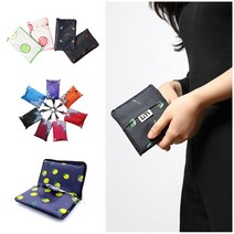 리츠 장바구니 폴딩백 지퍼형 포켓형 시장가방 에코백, 1개, 선택02.지퍼형 접이식 장바구니-플라워