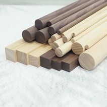 목봉 각재 나무봉 우드봉 원목봉 각목 월넛 뉴송 원목, 소나무목봉, 1cm, 60cm, 1개