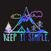 KEEP IT SIMPLE 카라반 스티커 캠핑카 튜닝 홀로그램 데칼 스티커