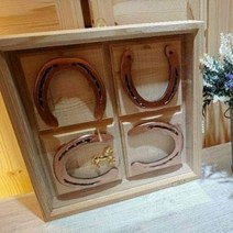 수제 말편자액자 2구, 세로