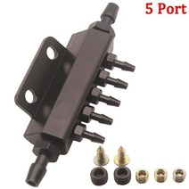 공기 흡입 호스 공기 흡입 파이프 5 포트 자동차 진공 블록 흡기 매니폴드 키트 연료 가스 웨이스트게이트 터보 부스트 빌렛 알루미늄, 블랙